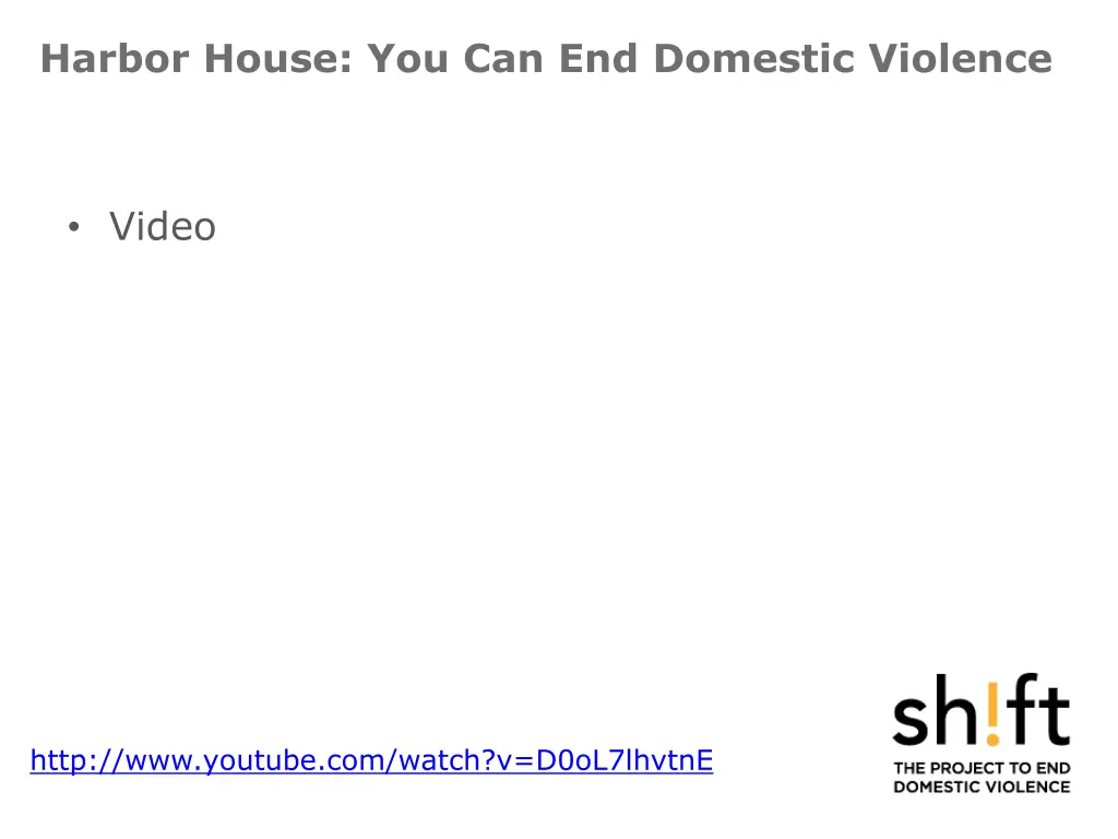 harbor house you can end domestic violence