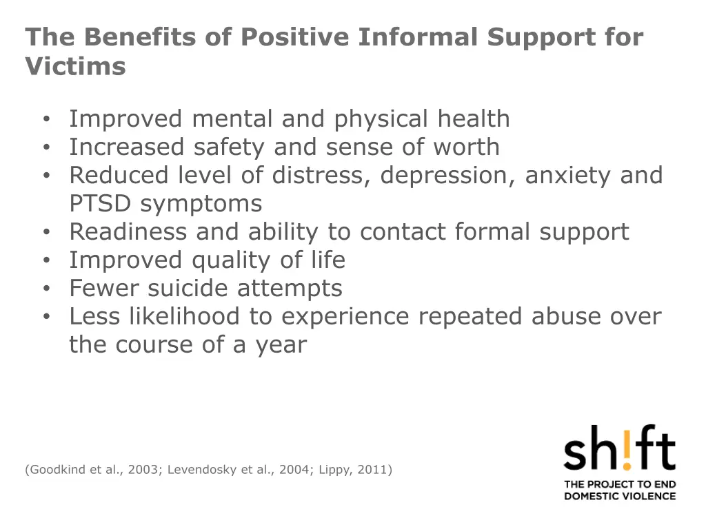 the benefits of positive informal support