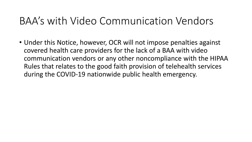 baa s with video communication vendors