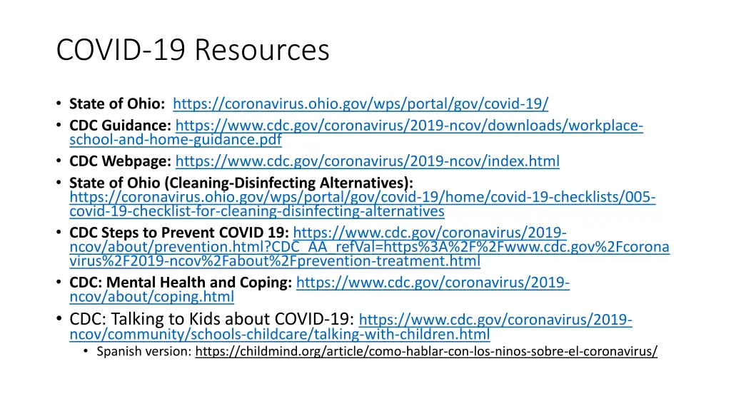 covid 19 resources