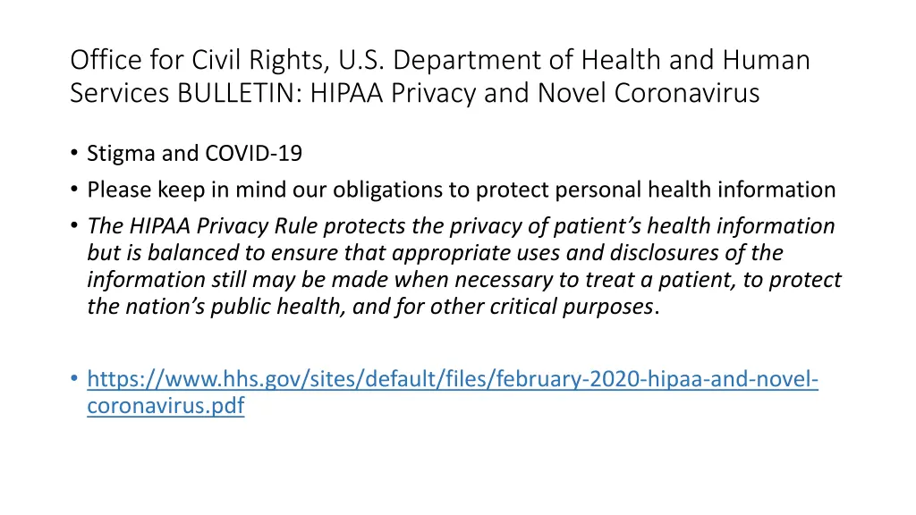 office for civil rights u s department of health