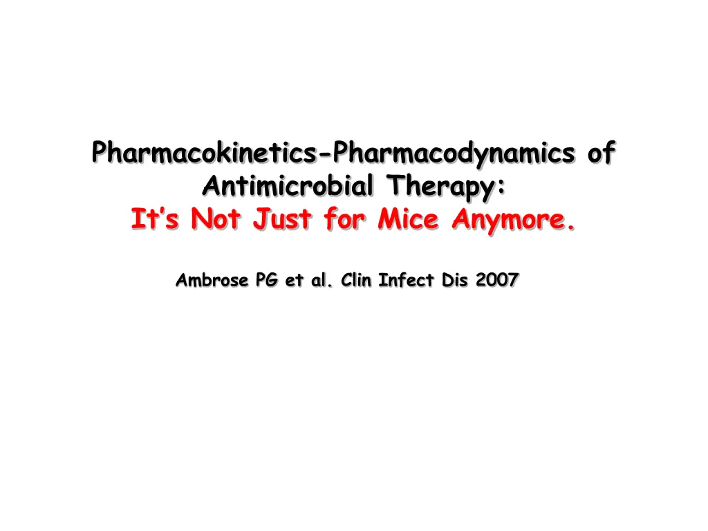 pharmacokinetics pharmacodynamics