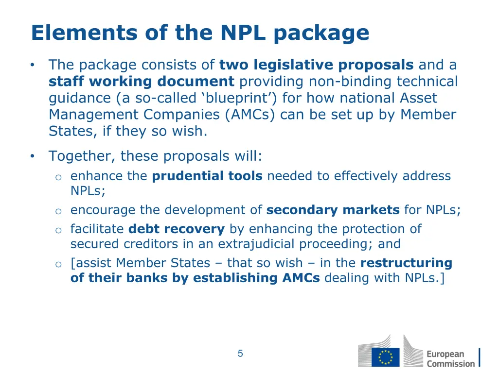 elements of the npl package