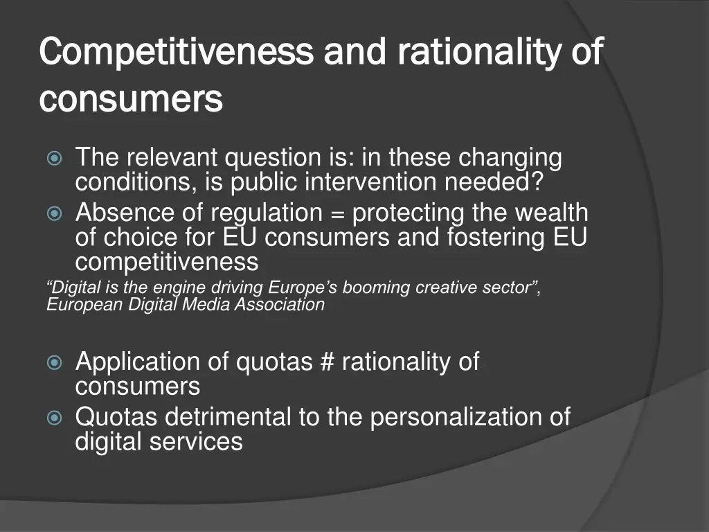 competitiveness and rationality