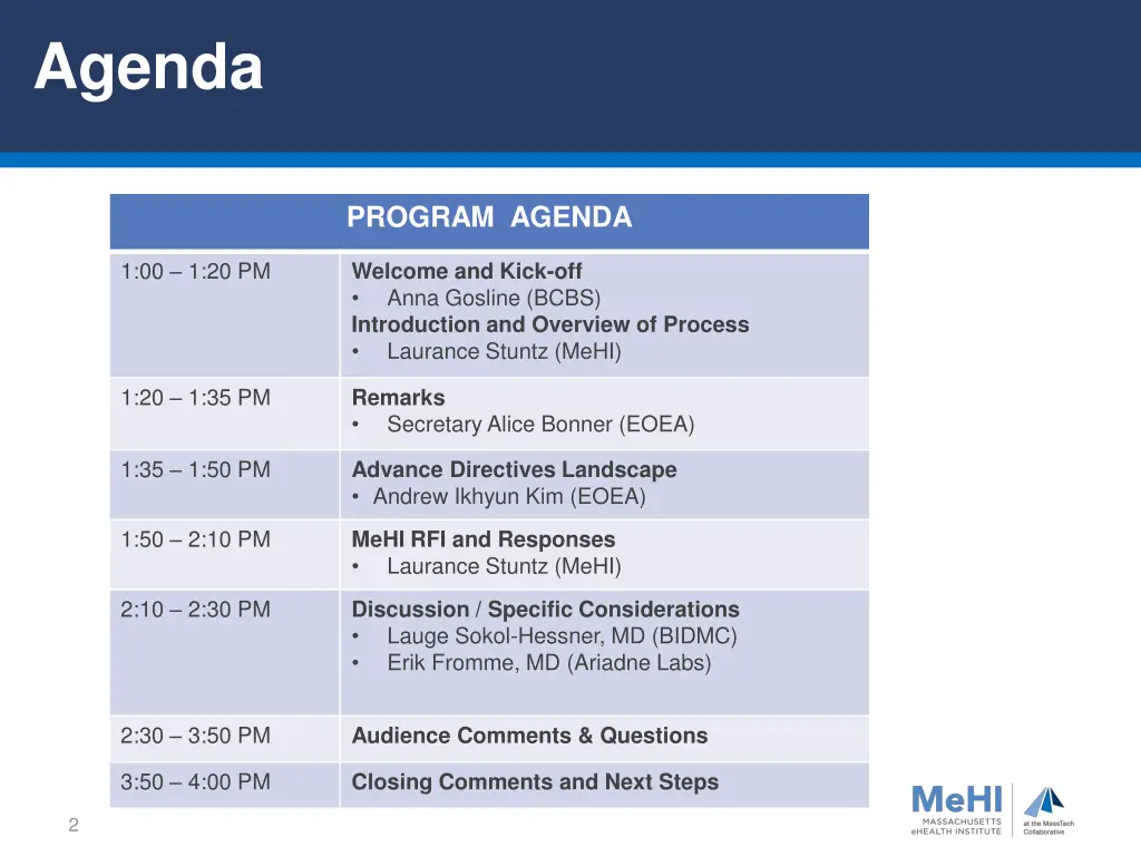 agenda