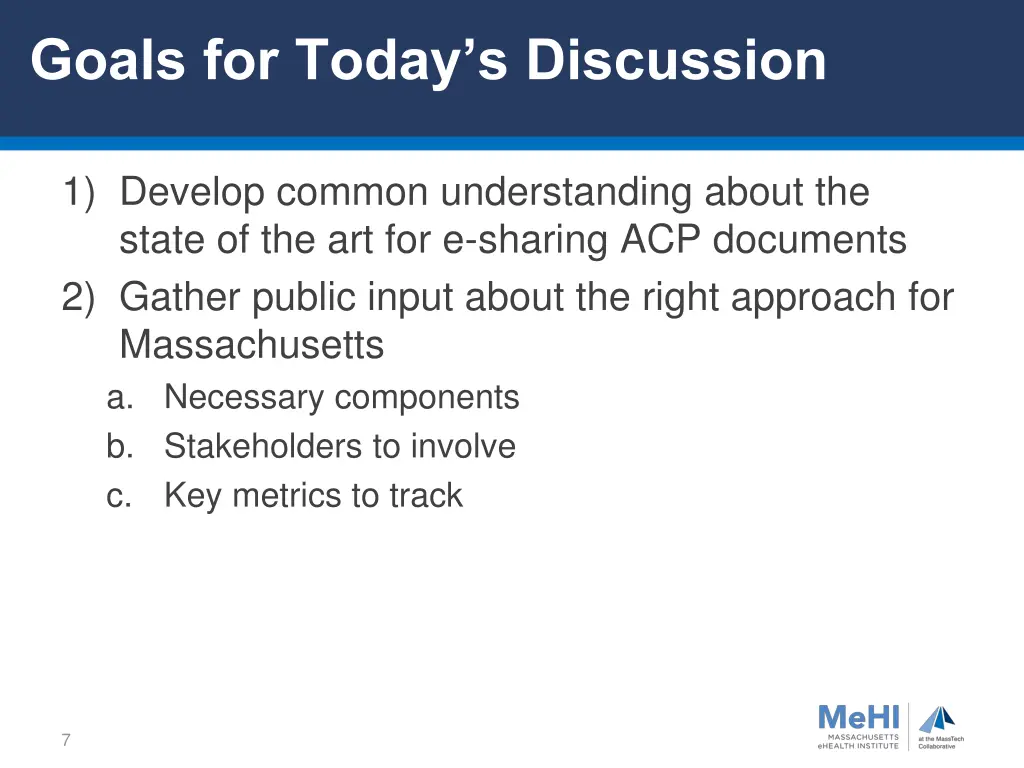 goals for today s discussion