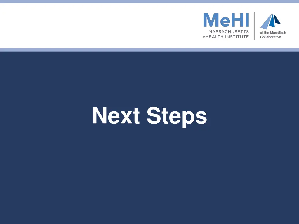 next steps