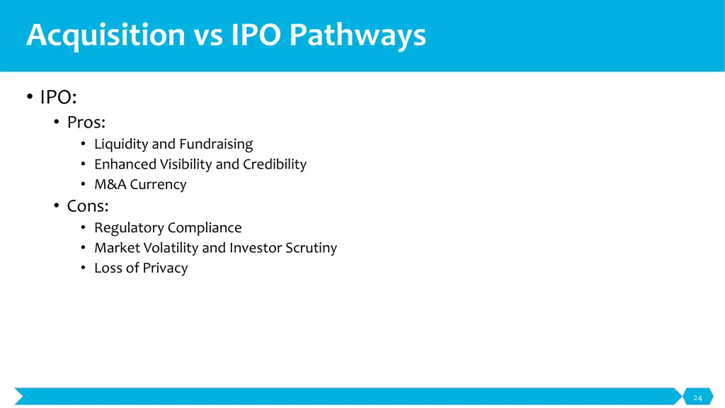 acquisition vs ipo pathways 3