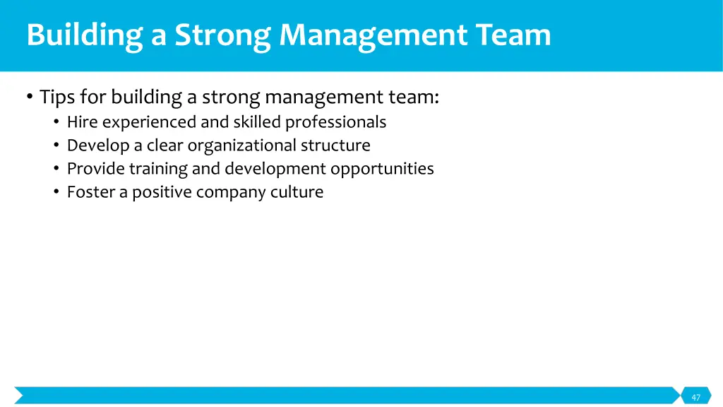 building a strong management team 1