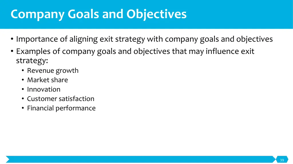 company goals and objectives