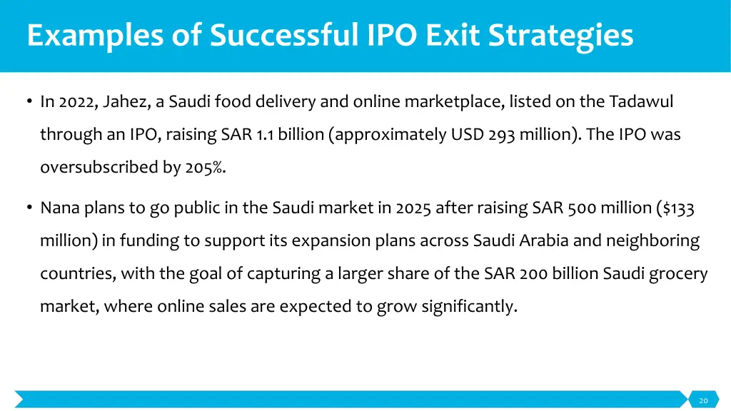 examples of successful ipo exit strategies 1