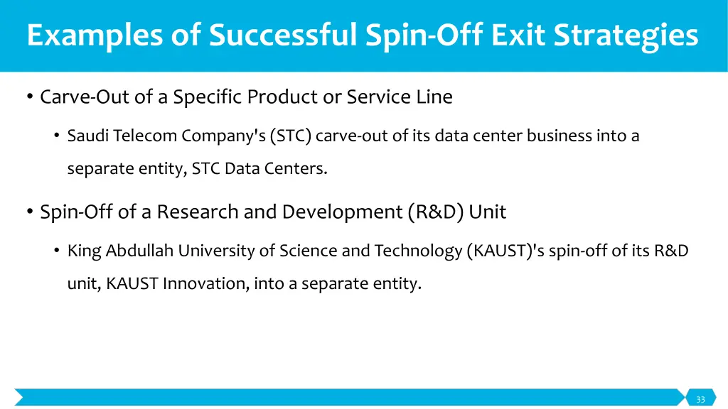 examples of successful spin off exit strategies 1