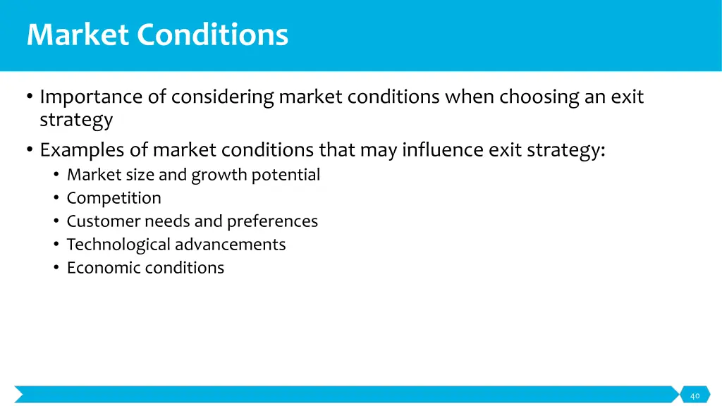 market conditions
