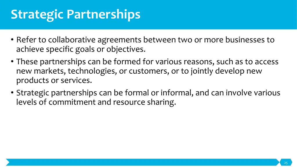 strategic partnerships