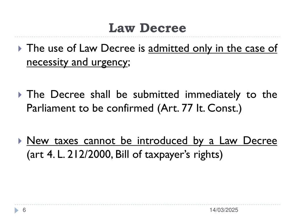 law decree