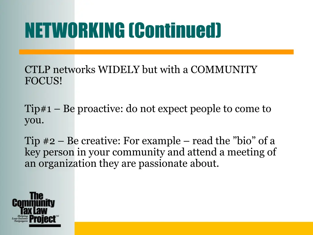 networking continued