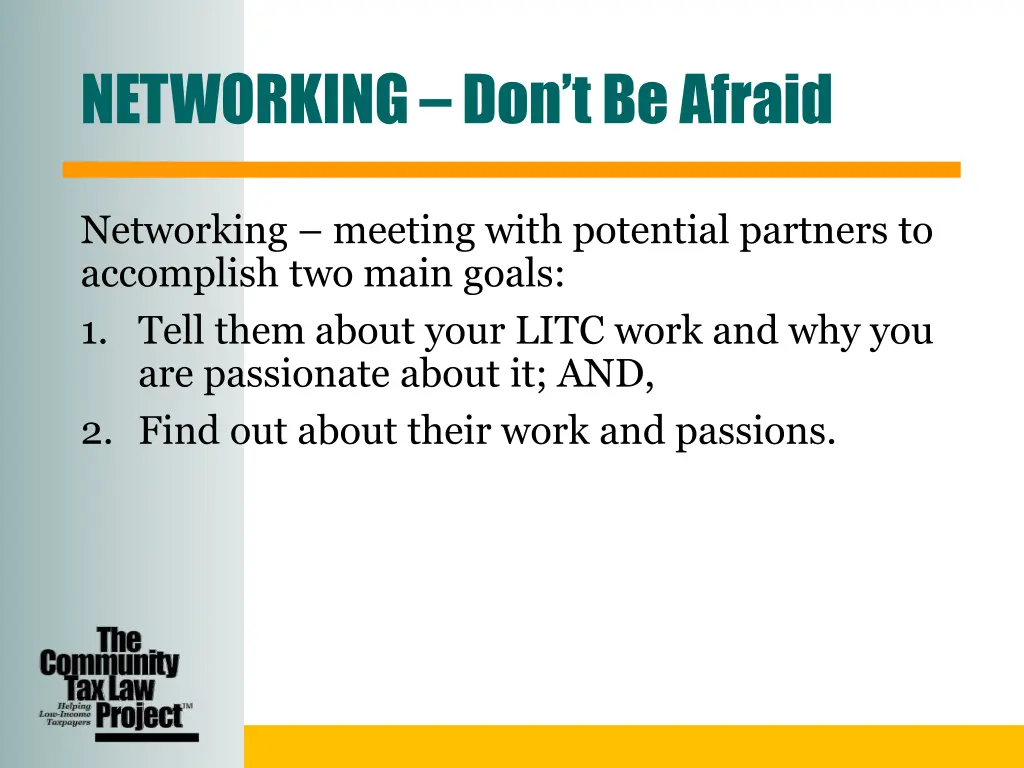 networking don t be afraid