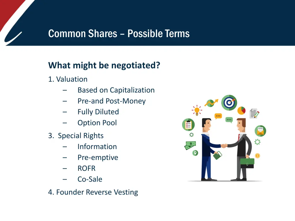 common shares possible terms
