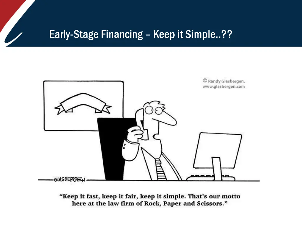 early stage financing keep it simple