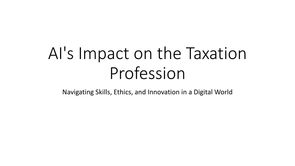 ai s impact on the taxation profession