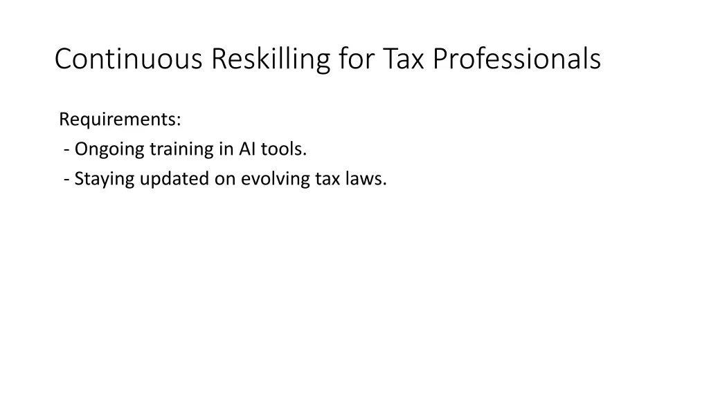 continuous reskilling for tax professionals
