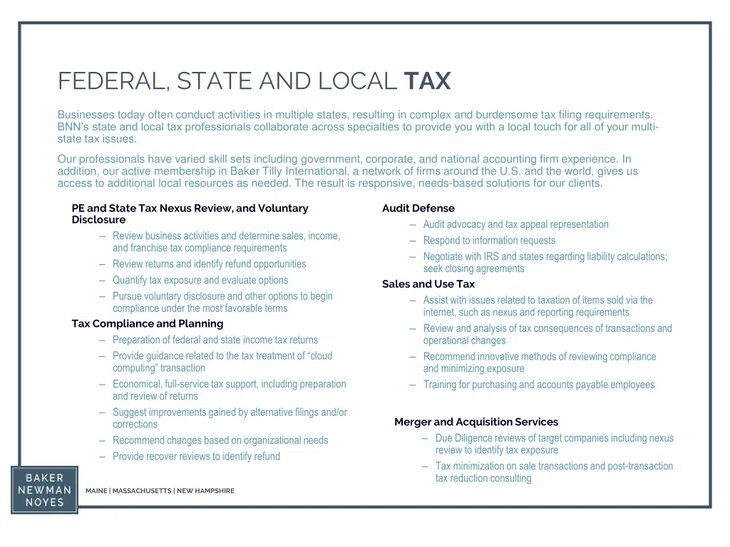 federal state and local tax
