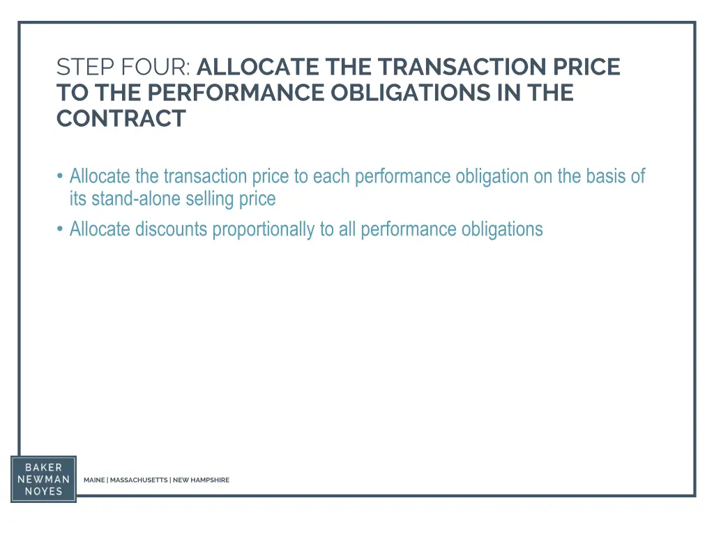 step four allocate the transaction price