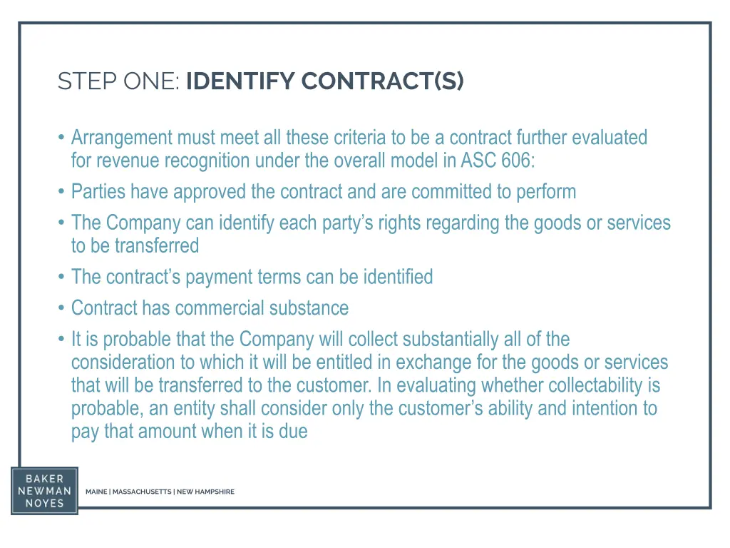 step one identify contract s 1