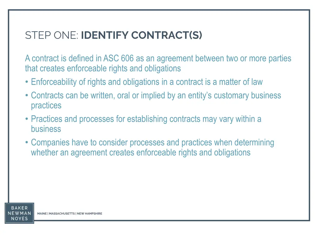 step one identify contract s