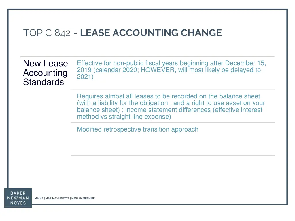 topic 842 lease accounting change