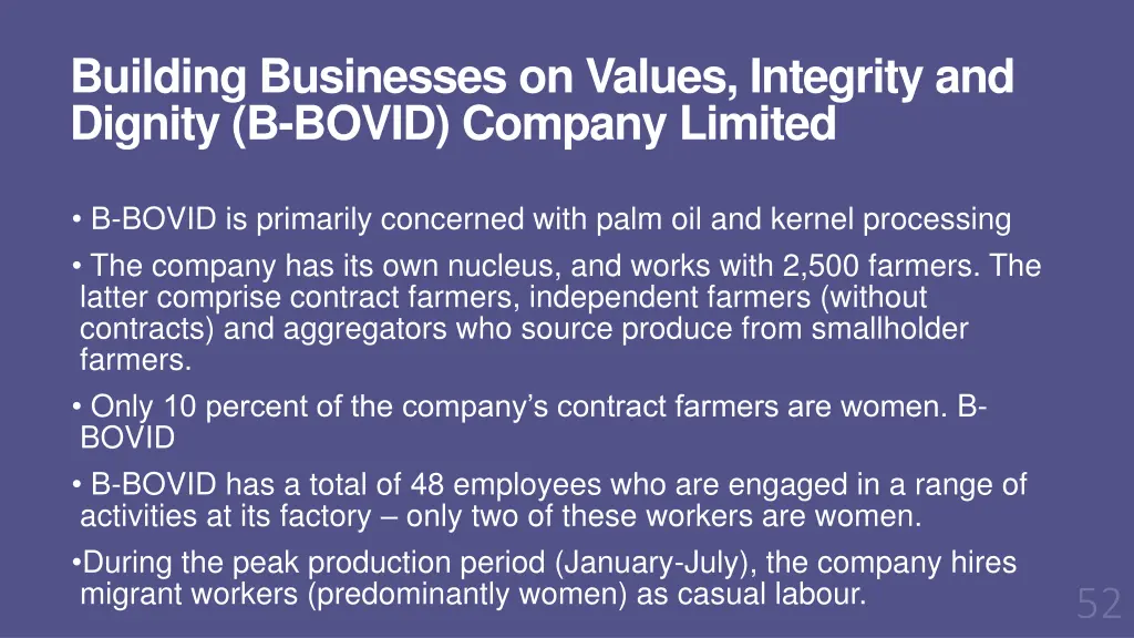 building businesses on values integrity