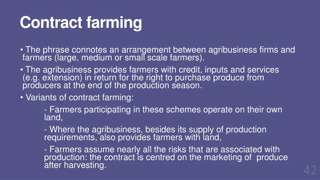 contract farming