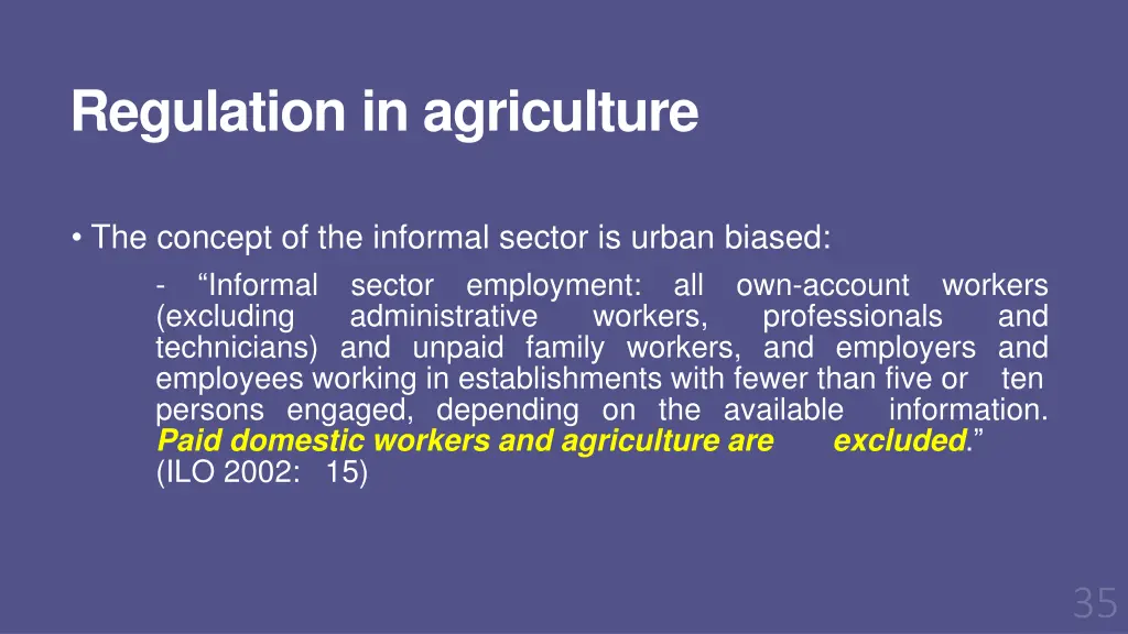 regulation in agriculture