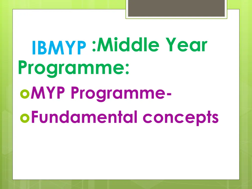ibmyp middle year programme myp programme