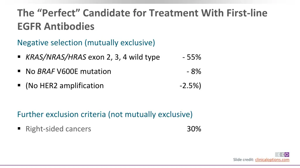 the perfect candidate for treatment with first