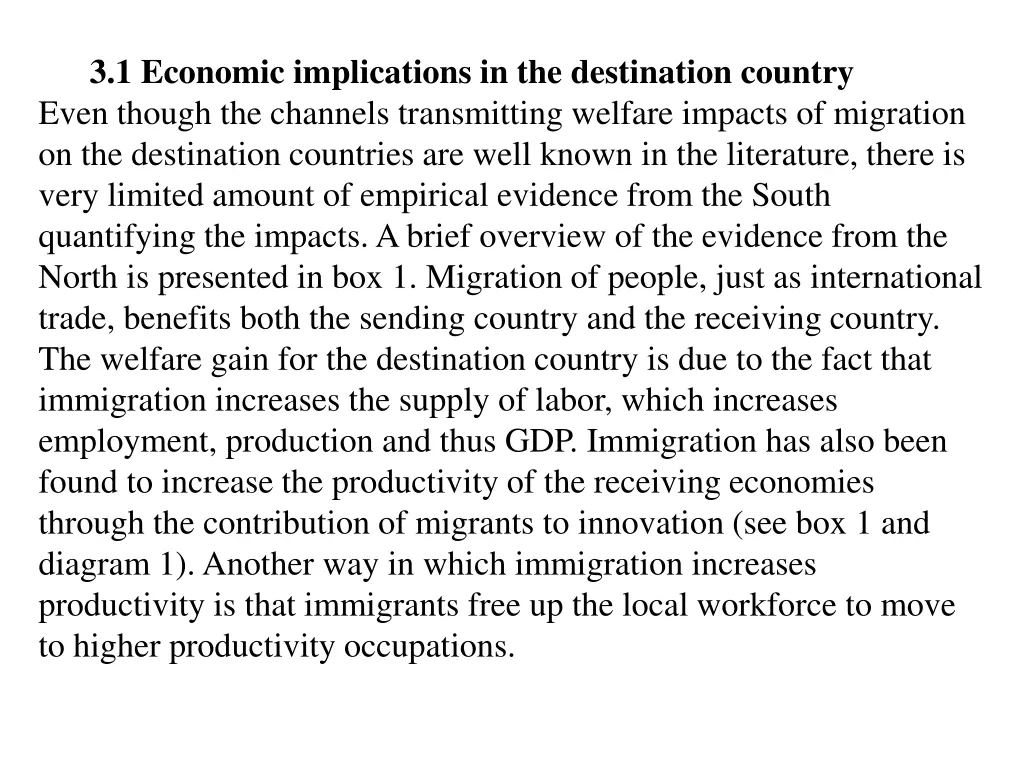 3 1 economic implications in the destination