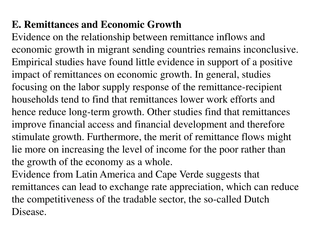 e remittances and economic growth evidence