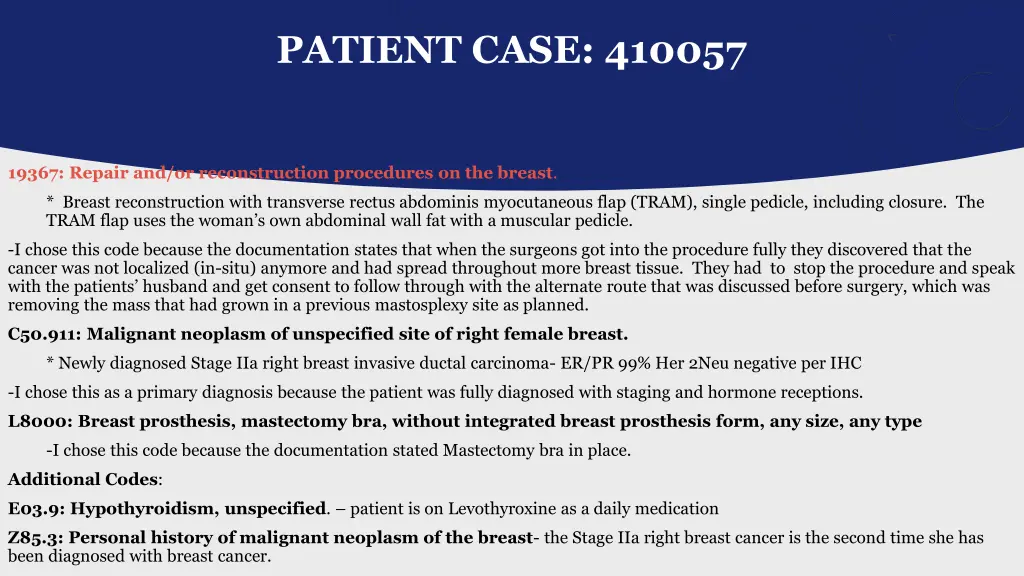 patient case 410057