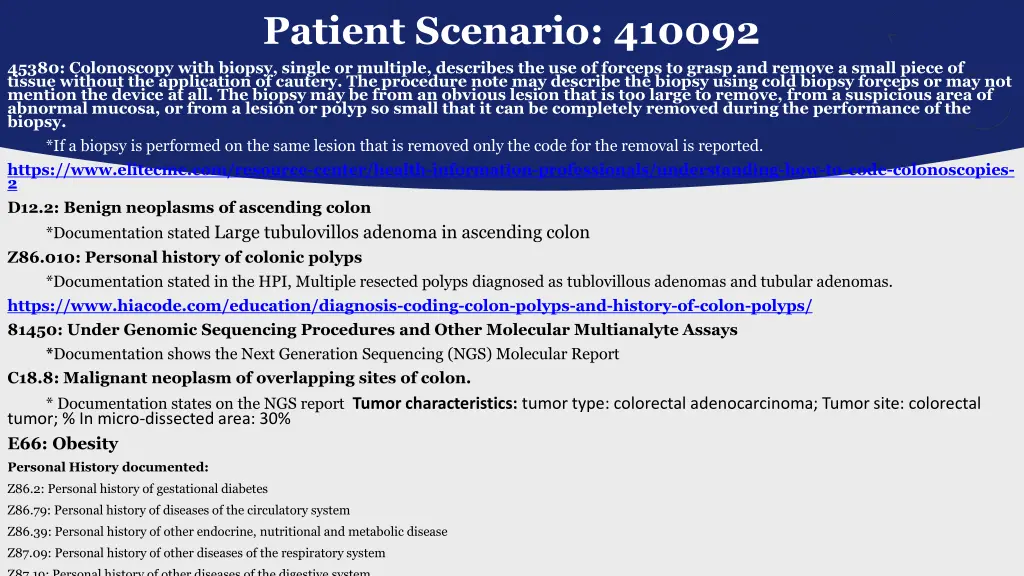 patient scenario 410092
