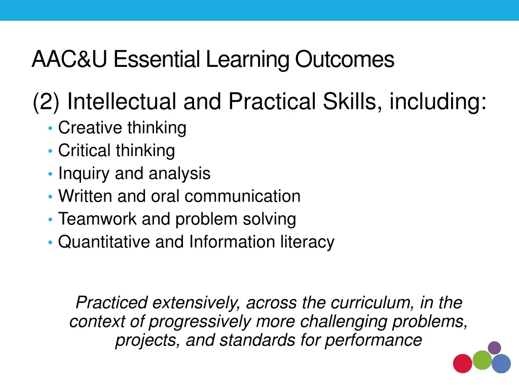 aac u essential learning outcomes 1