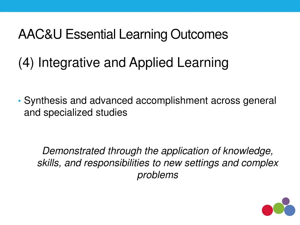 aac u essential learning outcomes 3