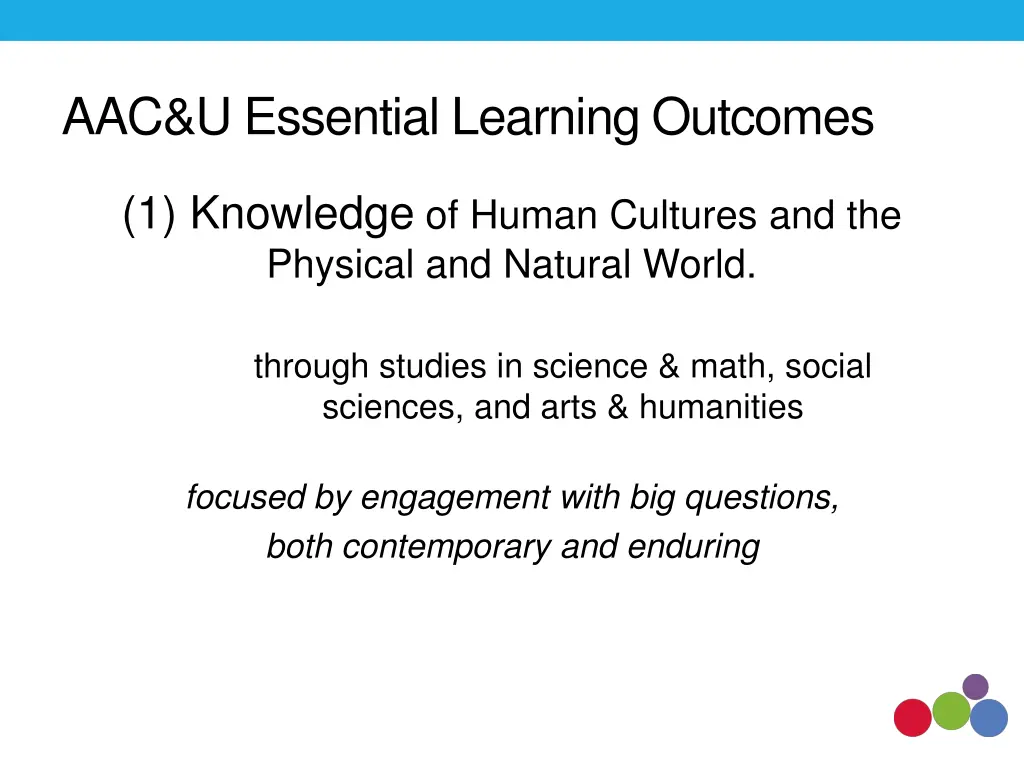 aac u essential learning outcomes