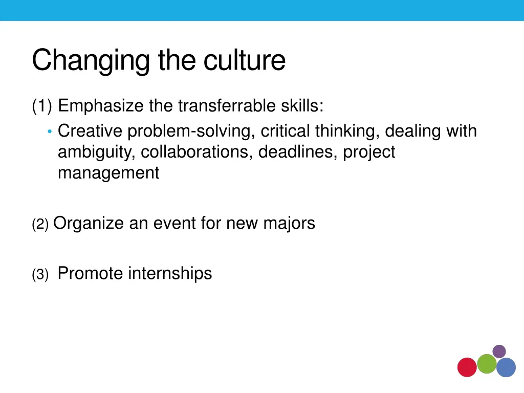 changing the culture