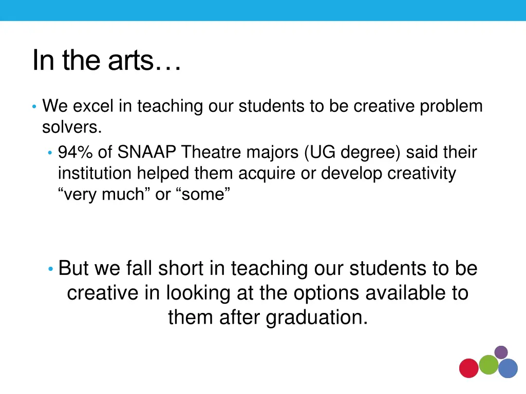 in the arts