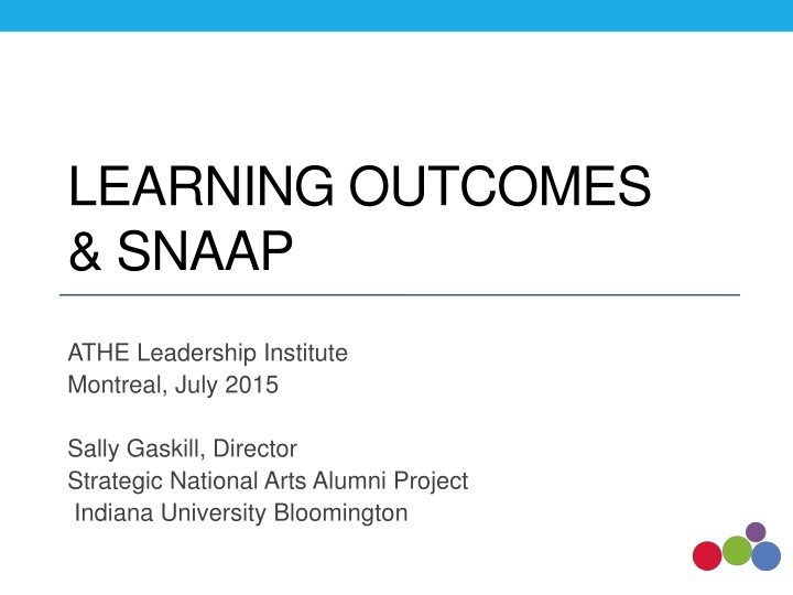 learning outcomes snaap
