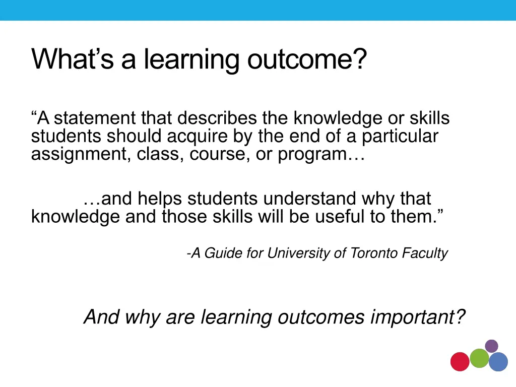 what s a learning outcome