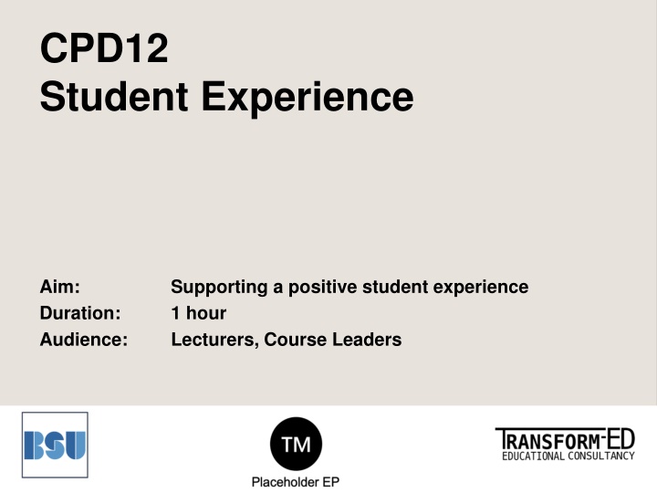 cpd12 student experience