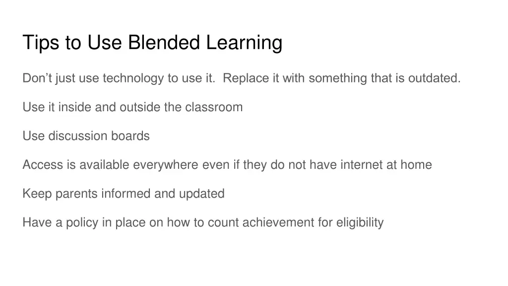 tips to use blended learning 1