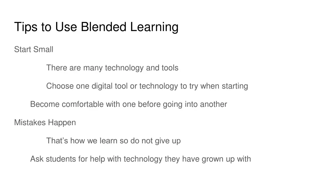 tips to use blended learning