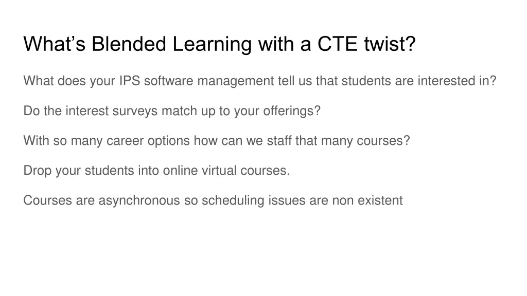 what s blended learning with a cte twist